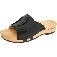woody Damen Vanessa Clog Pantolette, Schwarz, 43 EU