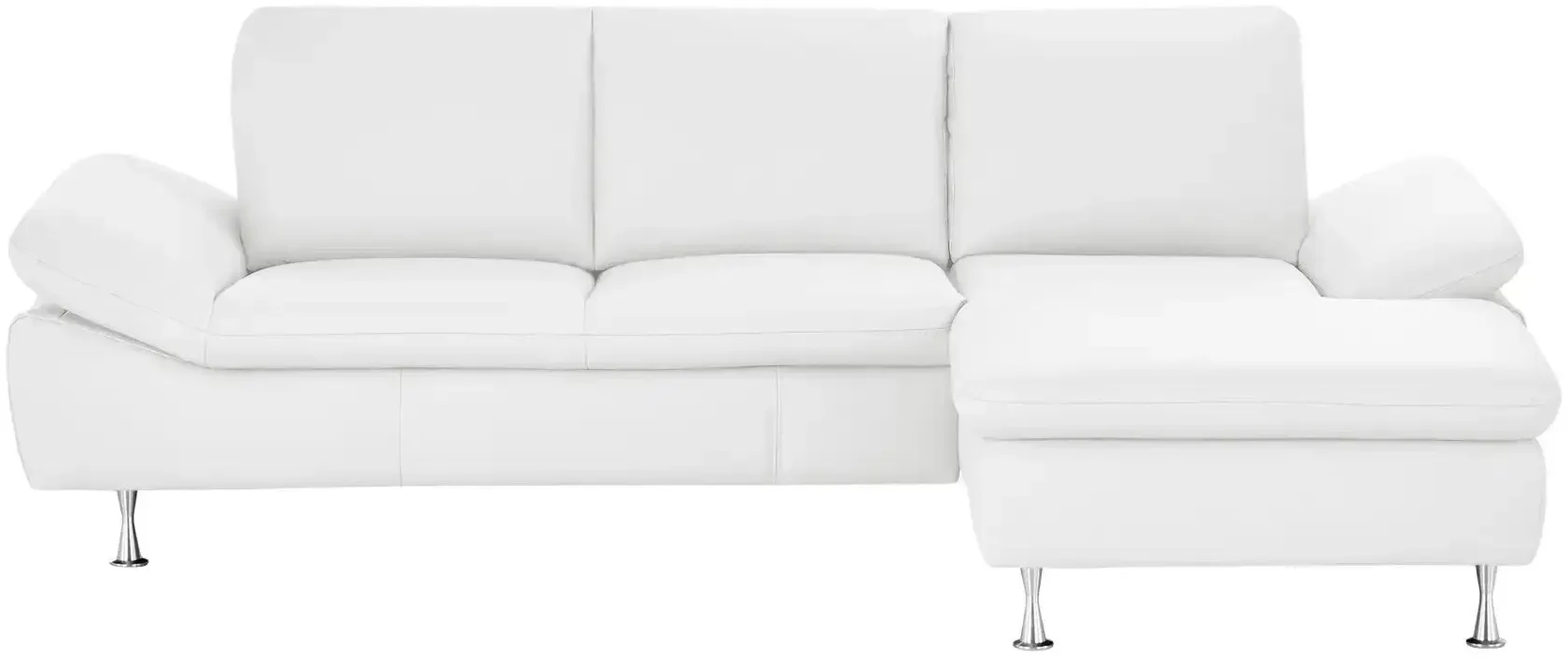 smart Ecksofa weiß - Leder Omega ¦ weiß ¦ Maße (cm): B: 236 H: 78 T: 152