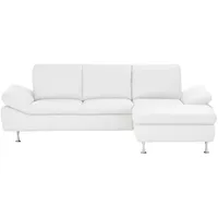 smart Ecksofa weiß - Leder Omega ¦ weiß ¦ Maße (cm): B: 236 H: 78 T: 152