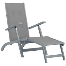 vidaXL Liegestuhl 1 St. 200 x 56 x 75 cm Grau