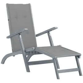 vidaXL Liegestuhl 1 St. 200 x 56 x 75 cm Grau