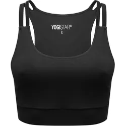 Yoga Bra Ala - Active Fit  - Black Yoga Damen Schwarz Stretchig YOGISTAR Groß