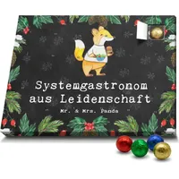 Mr. & Mrs. Panda Schoko Adventskalender Systemgastronom Leidenschaft - Schwarz - Geschenk, Kollegin, Kollege, Danke, Mitarbeiter, Schokoladen Adven... - Schwarz