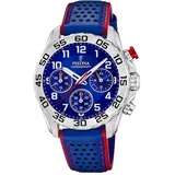 Festina F20458/2 36,5mm Ledergehäuse Blau Lederarmband Blau