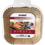ScanPart 2910070004 Heißluftfritteusenpapier 16x16 cm eckig, 100er