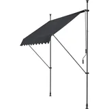 pro.tec Klemmmarkise Stem 250 x 120 cm schwarz