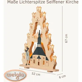 Weigla Lichterbogen Seiffener Kirche 67 x 6 cm