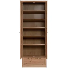 Livetastic Mehrzweckschrank Eiche Artisan, Metall, 5 Fächer, 1 Schubladen, 80x200x39 cm, Waschküche, Mehrzweckschränke