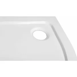 Aqualine TECMI Gussmarmor-Duschwanne, Viertelkreis 90x90x3 cm, R55 mit Wannenfüssen