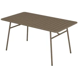 vente-unique Gartentisch 160 x 80 x 74,5 cm Braun/Schwarz