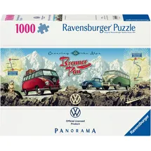 Ravensburger Erwachsenenpuzzle 1000 Teile - Volkswagen - Mit dem VW Bulli über den Brenner