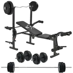 ArtSport Multifunktion Hantelbank Set ProfiGym 1000 & 3in1 Hantelset mit 60 kg Gewichten