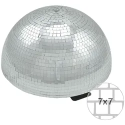 Spiegelkugel halb 40cm Discokugel Spiegel-Halbkugel mit Motor silber