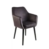 Home affaire Armlehnstuhl Toga (1 St), eleganter Esszimmerstuhl mit komfortablen Armlehnen grau