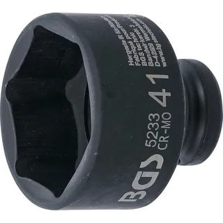 BGS Kraft-Steckschlüssel-Einsatz Sechskant Antrieb Innenvierkant 12,5 mm (1/2") SW 41 mm