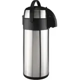 Böttcher-AG Thermoskanne Edelstahl, Pumpkanne, silber, 5 Liter,