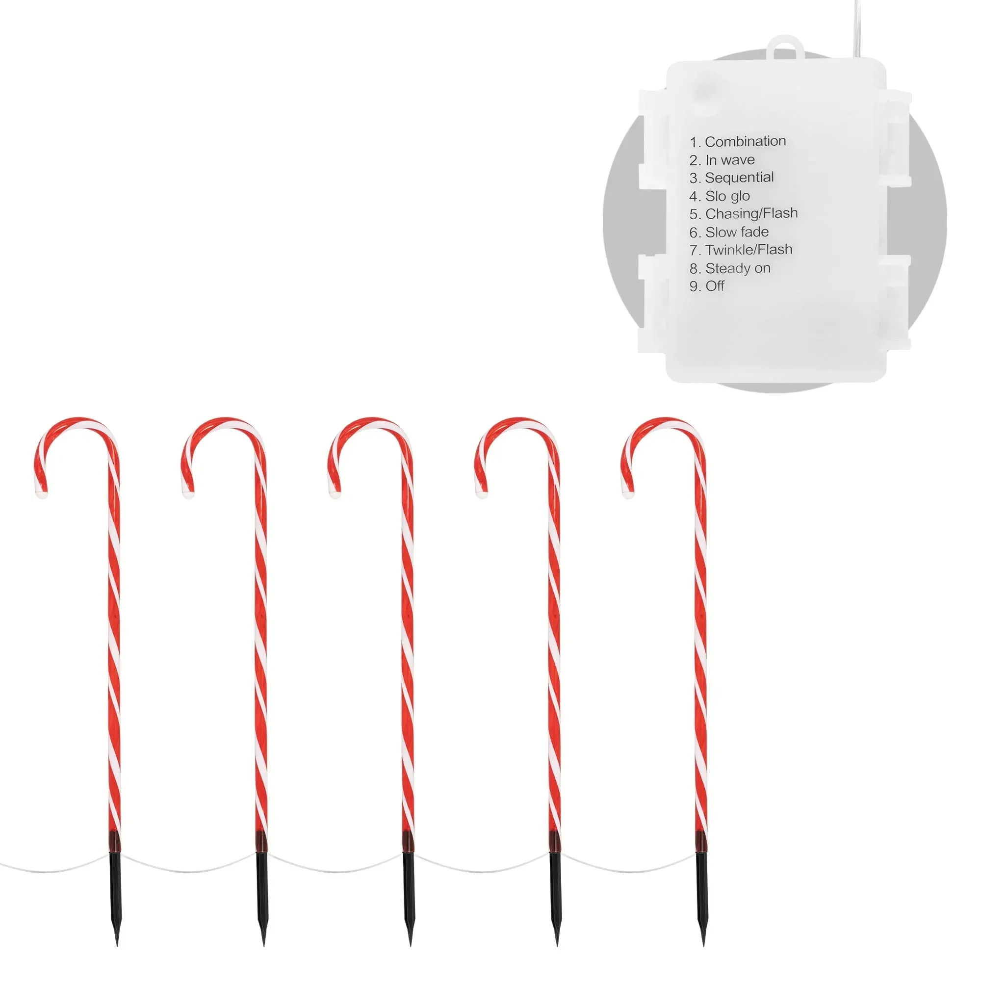 ECD Germany LED Gartenstecker Weihnachts Lichterkette Innen Warmweiß Außen Weihnachten 40LED