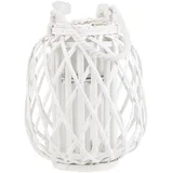 Beliani Laterne Weiß