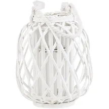 Beliani Laterne Weiß