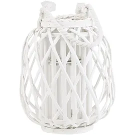 Beliani Laterne Weiß