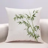 Kissenbezug 80x80 Grün Kopfkissenbezug 80x80 Superweicher Baumwolle Hanf Couchkissen Resistent Atmungsaktiv Kissenbezüge 80x80 Verdecktem Zip Voll Sofakissen 80x80cm/1 Pcs