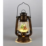 BURI LED Dekolicht LED-Petroleumlampe Weihnachtsmann 34,5cm Schneekugel Weihnachtsbeleuch