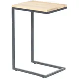 SonnenPartner - Lounge-beistelltisch Cambridge 40x30 cm Anthrazit Teakholz Lounge-tisch