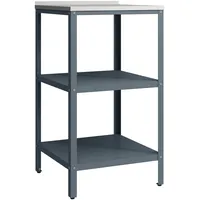 Casa.pro Outdoor Standregal Bolognano 92x50x50 cm Dunkelgrau/Silber