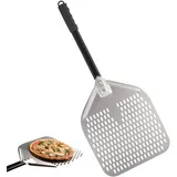 Bexxo Perforierter Pizzaschieber | Professionelles Aluminium Mit Antihaftbeschichtung | 12-Inch Große Quadratische Form Für Mühelosen Pizzatransfer | Unverzichtbares Für Perfekte Hausgemachte Pizzas