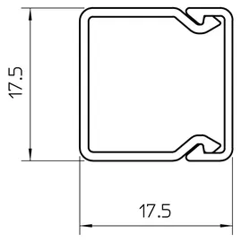 OBO Bettermann Vertr Wand- und Deckenkanal 20x20x2000 PVC cws WDK20020CW