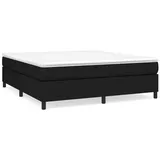 vidaXL Boxspringbett mit Matratze Schwarz 180x200 cm Stoff