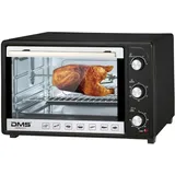 DMS® OCR-48D - 48 Liter Mini Backofen mit Umluft 2000 Watt Pizzaofen & Drehspieß