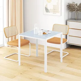 Homcom Esszimmertisch 75 x 75 x 75 cm weiß