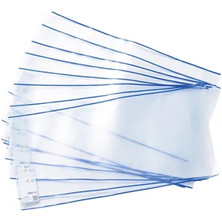 Herma 7300 Buchumschläge 30 x 54 cm HERMÄX Classic, 20 Stück, Buchhüllen mit Beschriftungsetikett & Kantenschutz aus abwischbarer Polypropylen-Folie, Buchschoner Set für Schulbücher, transparent