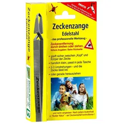 Zeckenzange Chirurgenstahl geriffelt