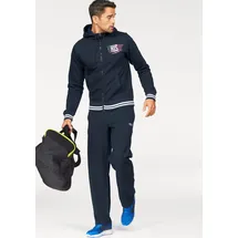 H.I.S. Jogginganzug "Comfort Fit", Herren, Gr. 64 (3XL), blau, Obermaterial: 60% Baumwolle, 40% Polyester, unifarben, bequem, Sportanzüge Jogginganzug