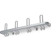 haarmann gmbh Wandgarderobe Alu.F1 naturf.3 Hut-/6 Mantelh.L.600mm Hakenabstand 200mm