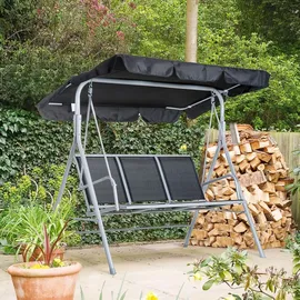 Outsunny Hollywoodschaukel grau 3-Sitzer