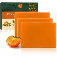 Kaori Persimmon Soap, Persimmon Kernseife Natur, Kaki Seife für Tiefenreinigung und Entfernung Körpergeruch, Porenverkleinerung und Tiefenreinigung, Feste Seifen für Gesicht und Körper, 100g (3PC)