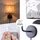 Paco Home Wandlampe Kinderzimmer Stofflampenschirm Rund Wandleuchte Mond Sterne E14 Mit Stecker Und Kabel