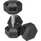 HQ Germany® Hexagon Hanteln | 2.5 - 37.5kg | ±1,5% Gewichtstoleranz schwarz 2x12,5kg