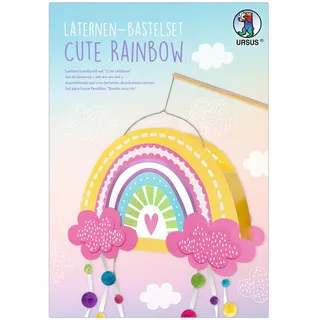 Ursus 18810099F - Laternen Bastelset, Cute Rainbow, ca. 21,8 x 31 x 10,3 cm, Mittel