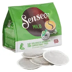 Senseo MILD Kaffeepads, Arabica- und Robustabohnen mild, 16 Pads