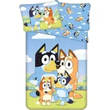 Jerry Fabrics Bluey Bettbezug Family 140 x 200 cm - Baumwolle - Blau