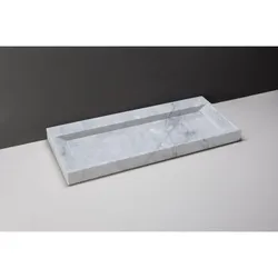 Forzalaqua Stein Waschbecken, BELLEZZA CARRARA MARMOR POLIERT 120,5X51,5X9CM mit Hahnloch