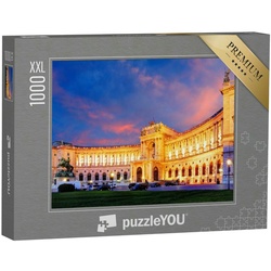 puzzleYOU Puzzle Puzzle 1000 Teile XXL „Schöne Wiener Hofburg bei Nacht, Österreich“, 1000 Puzzleteile, puzzleYOU-Kollektionen Österreich