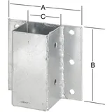 Vormann Anschraub Pfostenträger feuerverzinkt 175 x 148 x 91 mm