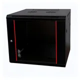 danicom Baseline 12U Wandschrank mit Glastür 600x600x635mm (BxTxH) - Schwarz - Traglast 50 kg - Wandmontage - Serverschrank - Wandgehäuse - Server Rack - Server Enclosure