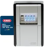 ABUS KeyGarage 787 BIG LED zur Wandmontage Schlüsselkasten schwarz/silber, mechanische Zahlenkombination (83856)