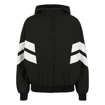 URBAN CLASSICS Damen Crinkle Batwing Jacket (TB2664-00050-0046) blk/wht XL